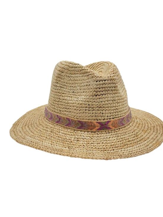Nikki Beach Alexis Crochet Raffia Fedora Hat main image 5